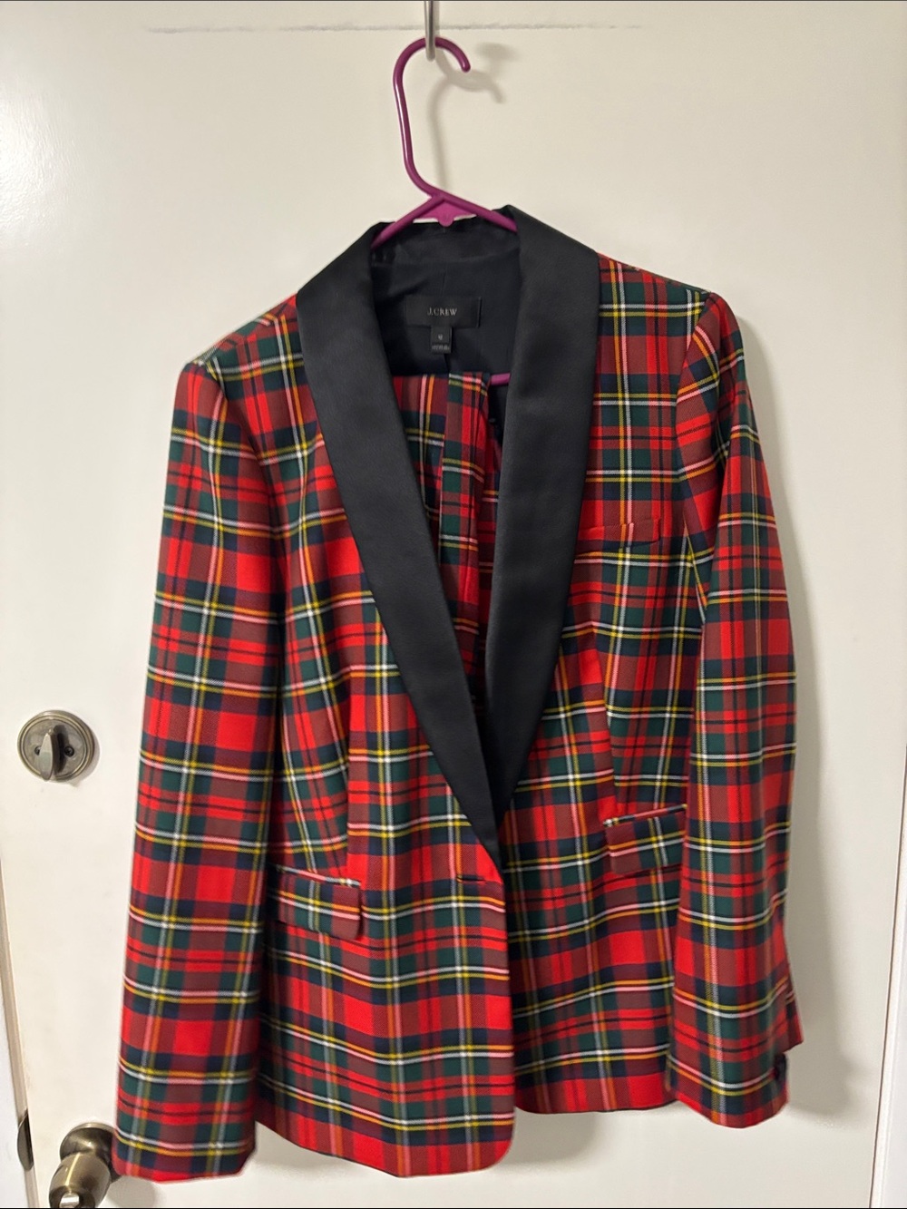 J crew - Red Plaid Women’s Blazer - Picture 3 of 5